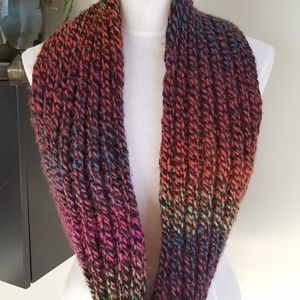 Artisan Made Multi-Colored Yak Wool Infinity Scarf